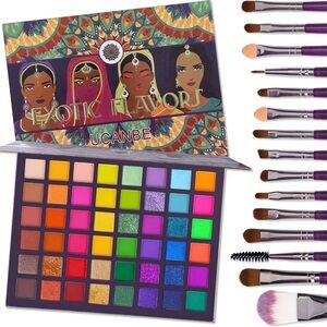 UCANBE EXOTIC FLAVORS Eyeshadow Palette + 15 Brushes Makeup Palette BRAND NEW